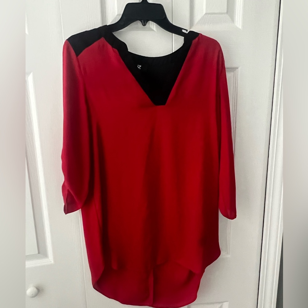 Red and Black Tunic Iz Byer Size XL